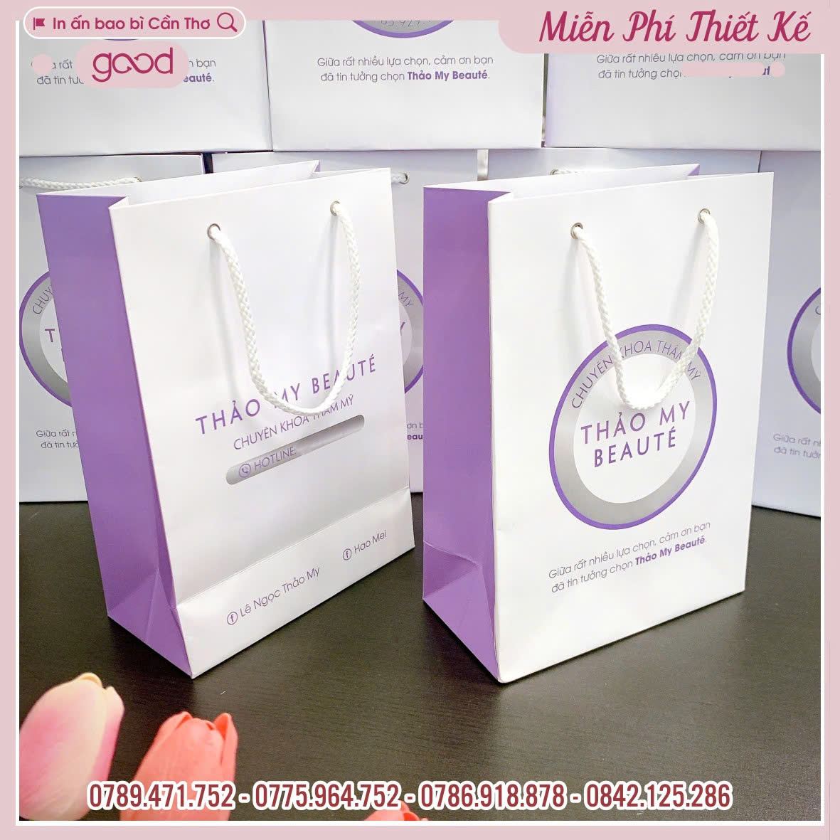 IN TÚI MỸ PHẨM CAO CẤP
